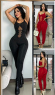 Jumpsuit Rojo Moldeador Abdomen abierto